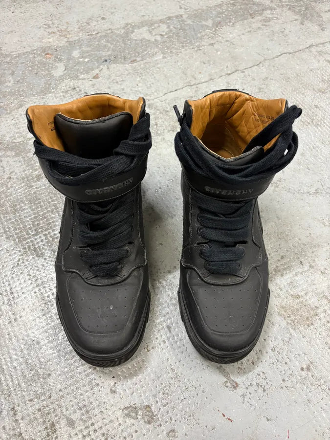 AW2014 Givenchy Black High Leather Tyson Sneakers fcUKpTI 1