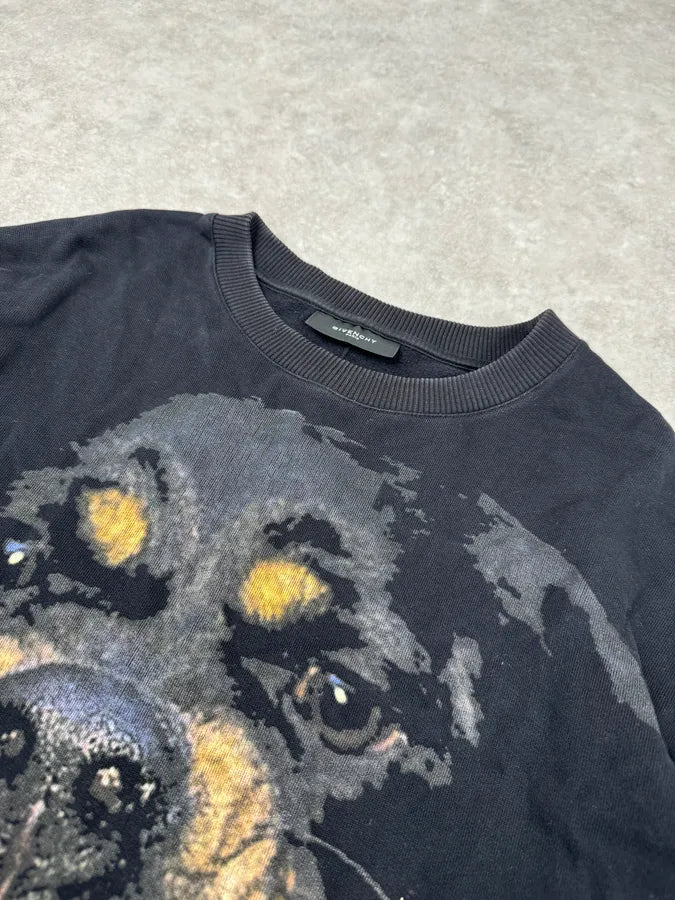 AW2014 Givenchy Black Rottweiler Dog Crewneck Sweater by Riccardo Tisci CiUWYBF 4