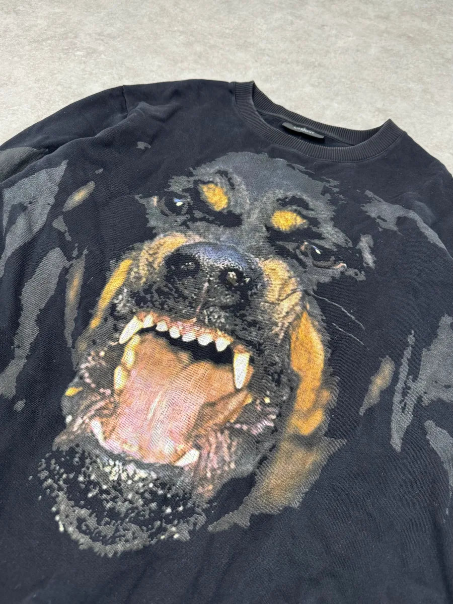 AW2014 Givenchy Black Rottweiler Dog Crewneck Sweater by Riccardo Tisci CiUWYBF 5