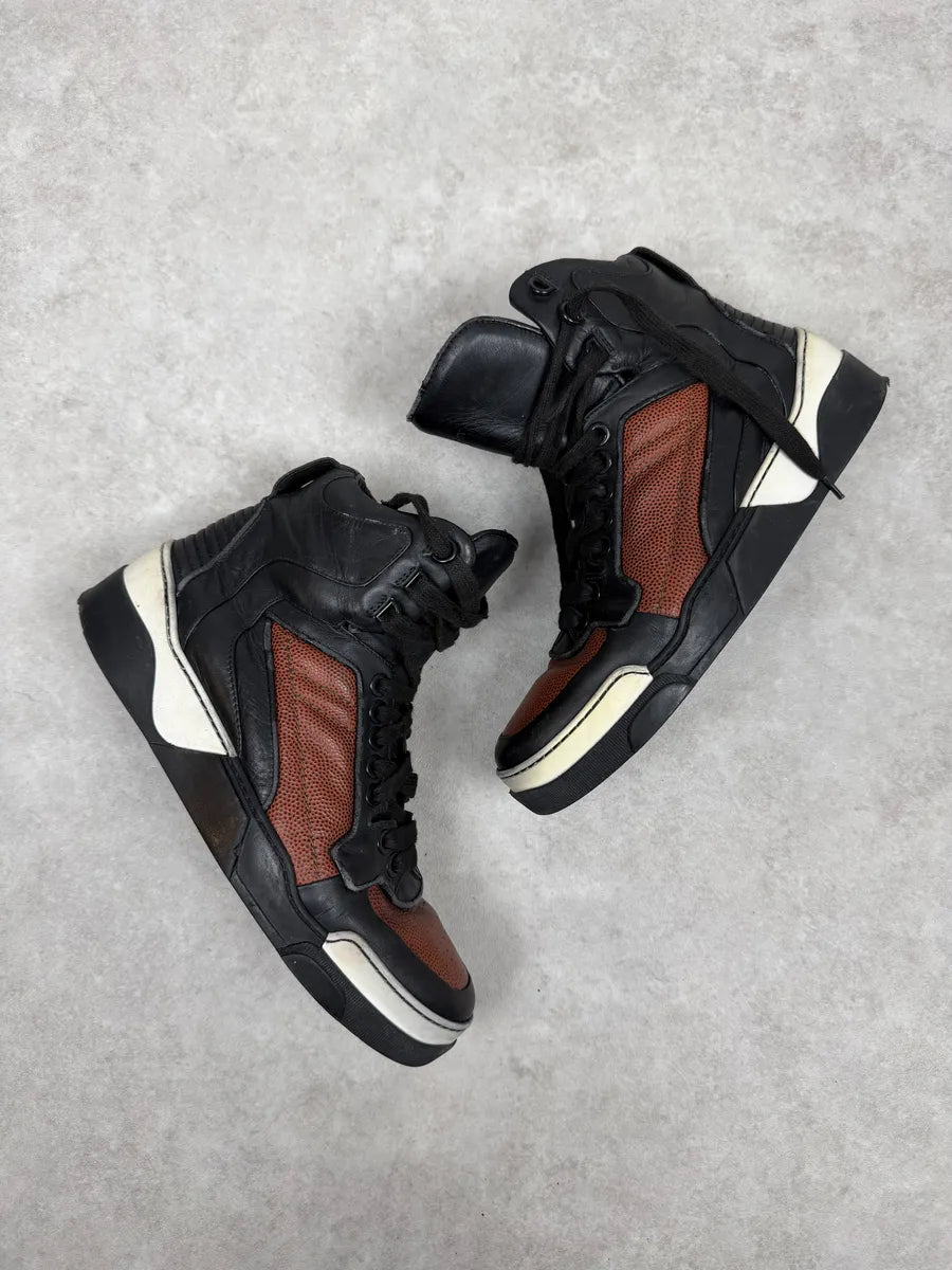 AW2014 Givenchy Brown & Black Tyson High Sneakers KhDPgwG 2