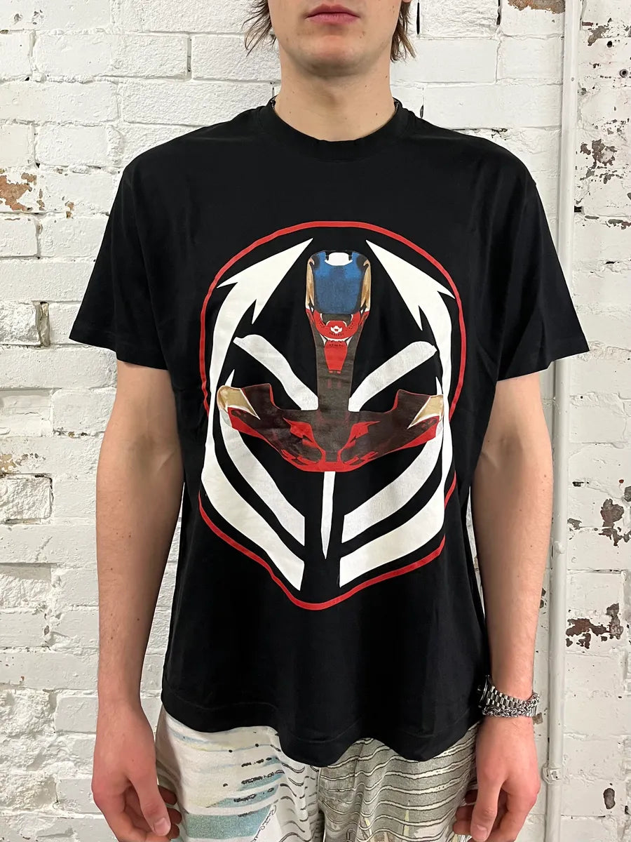 AW2014 Givenchy Graphic Robot Logo Black T-Shirt BKKJUZI 1