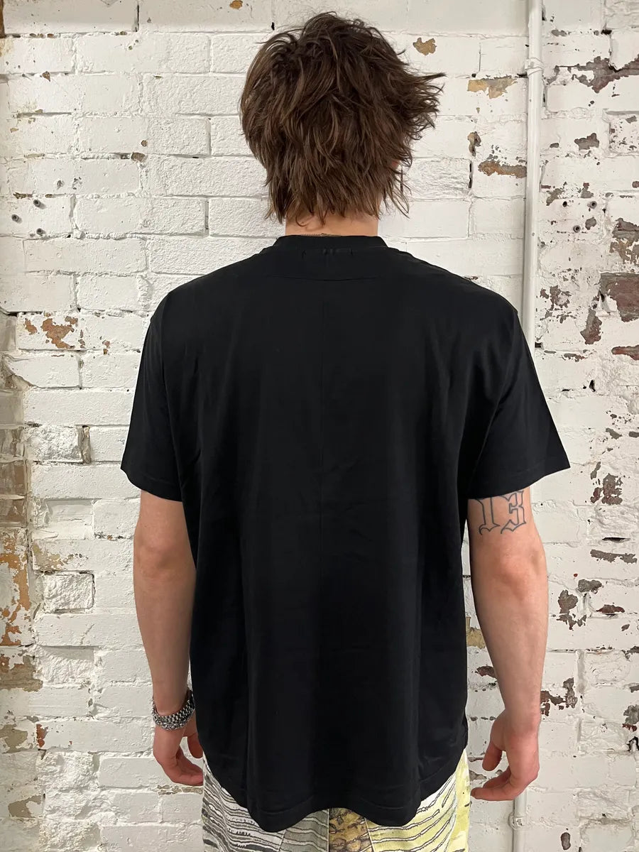 AW2014 Givenchy Graphic Robot Logo Black T-Shirt BKKJUZI 2