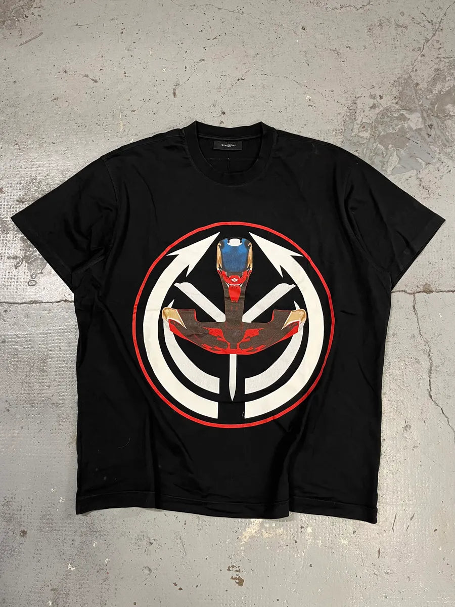 AW2014 Givenchy Graphic Robot Logo Black T-Shirt BKKJUZI 3