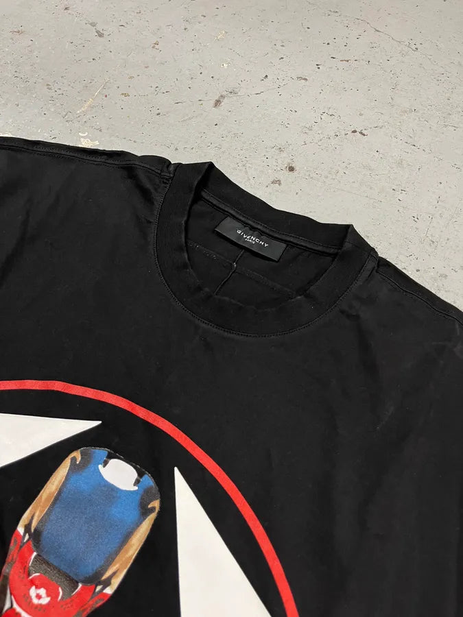 AW2014 Givenchy Graphic Robot Logo Black T-Shirt BKKJUZI 4