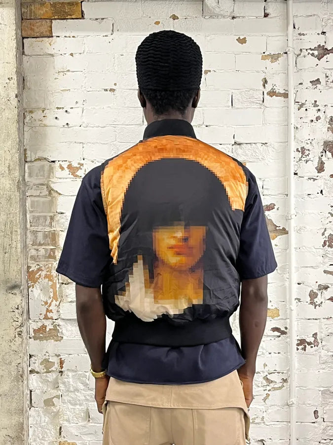 AW2014 Givenchy Madonna Reversible Black Puffer Vest Jacket lLWoPHt 0