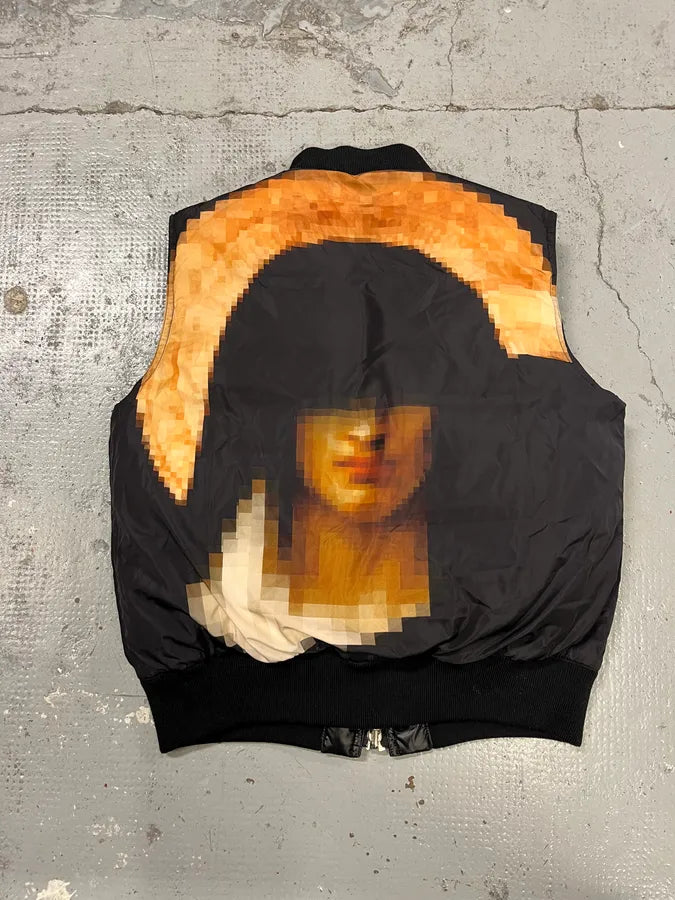 AW2014 Givenchy Madonna Reversible Black Puffer Vest Jacket lLWoPHt 3