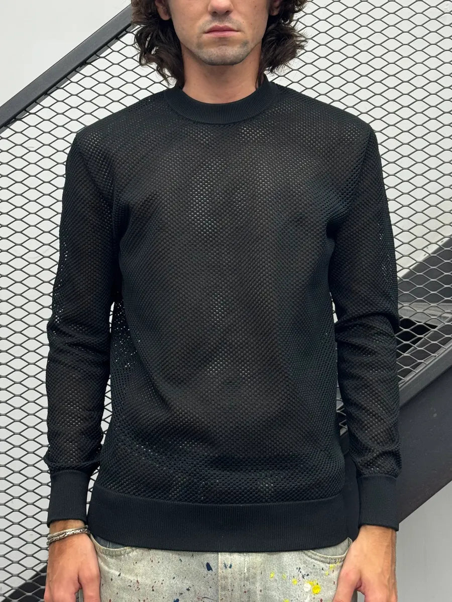 AW2014 Givenchy Mesh Back Strap Black Sweater by Riccardo Tisci hhTMCoo 1