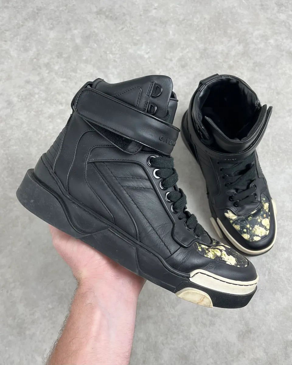 SS2015 Givenchy Tyson Black Floral High Leather Sneakers by Riccardo Tisci YtusWUj 0