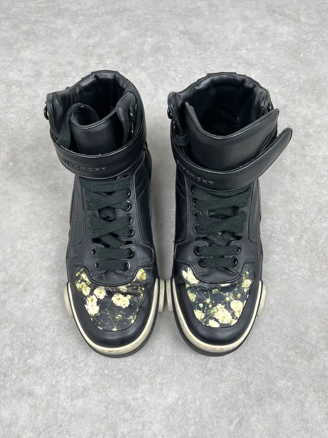 SS2015 Givenchy Tyson Black Floral High Leather Sneakers by Riccardo Tisci YtusWUj 2