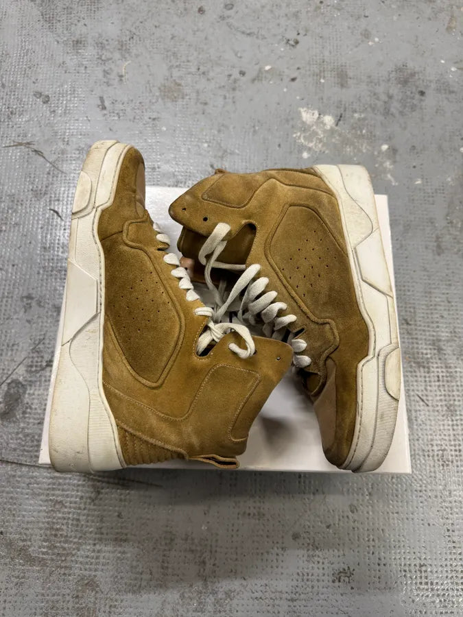 AW2014 Givenchy Tyson Camel Suede High Leather Shoes JsEEJDy 1