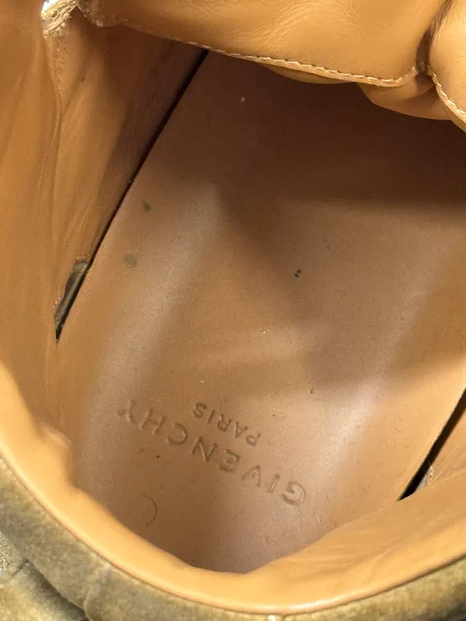 AW2014 Givenchy Tyson Camel Suede High Leather Shoes JsEEJDy 7