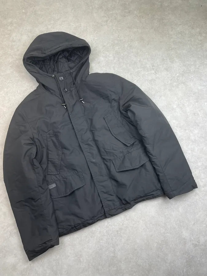 AW2014 Gucci Black Hooded Coat by Frida Giannini  FmkNCft 3