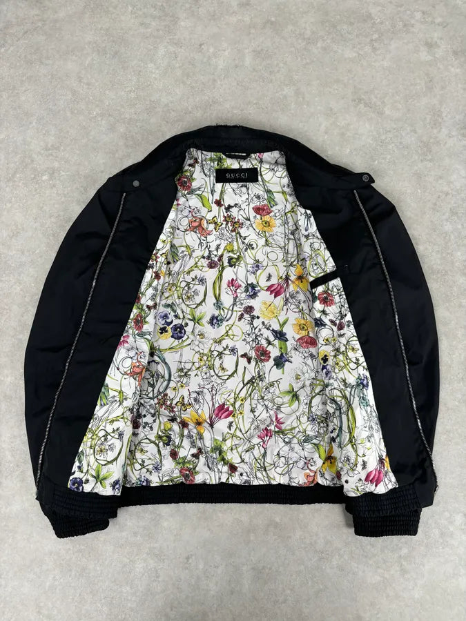 AW2012 Gucci Black Light Bomber Windbreaker Jacket sqdkgHN 5