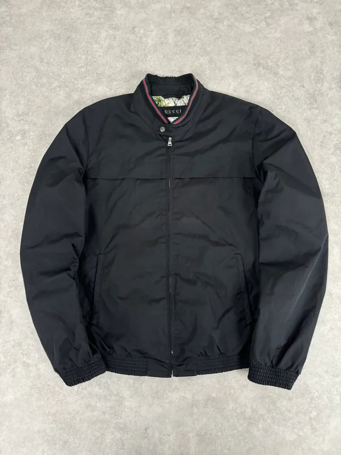 AW2012 Gucci Black Light Bomber Windbreaker Jacket sqdkgHN 0
