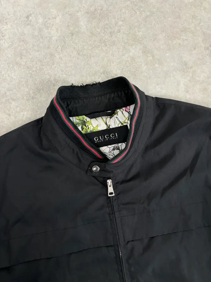 AW2012 Gucci Black Light Bomber Windbreaker Jacket sqdkgHN 3