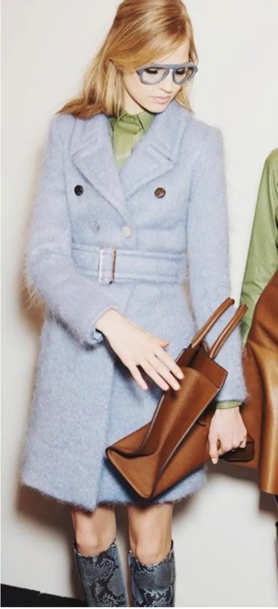 AW2014 Gucci Blue Premium Classy Officer Trench Coat by Frida Giannini ObpjuFT 3
