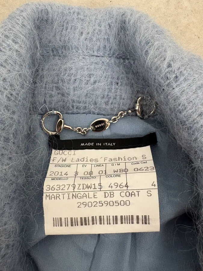 AW2014 Gucci Blue Premium Classy Officer Trench Coat ObpjuFT 10