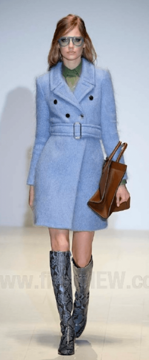 AW2014 Gucci Blue Premium Classy Officer Trench Coat ObpjuFT 1