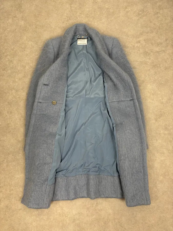 AW2014 Gucci Blue Premium Classy Officer Trench Coat ObpjuFT 7