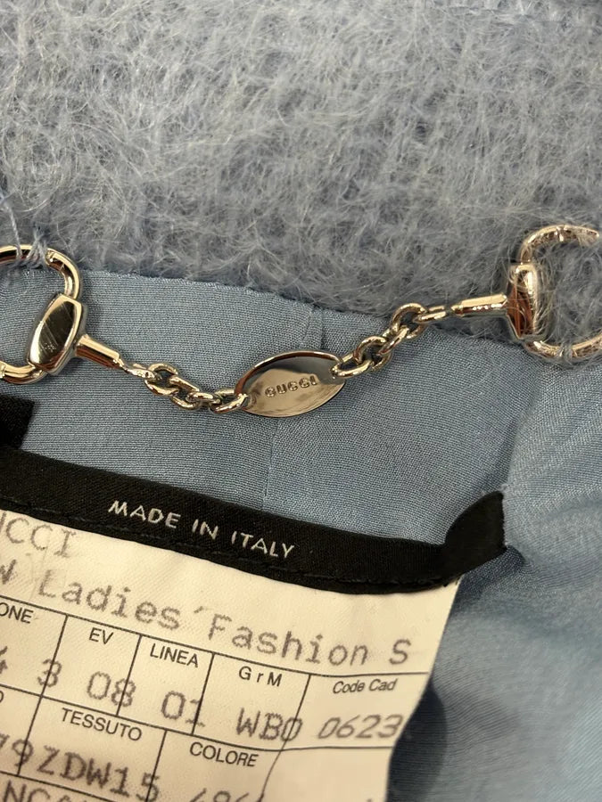 AW2014 Gucci Blue Premium Classy Officer Trench Coat ObpjuFT 11