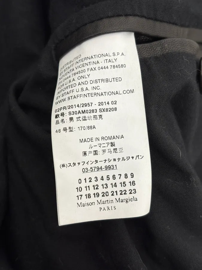 AW2014 Maison Margiela 5-Zip Biker Black Leather Jacket nFfNBQn 10