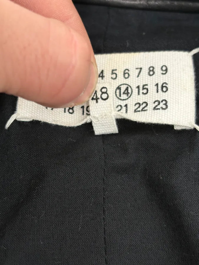 AW2014 Maison Margiela 5-Zip Biker Black Leather Jacket nFfNBQn 9