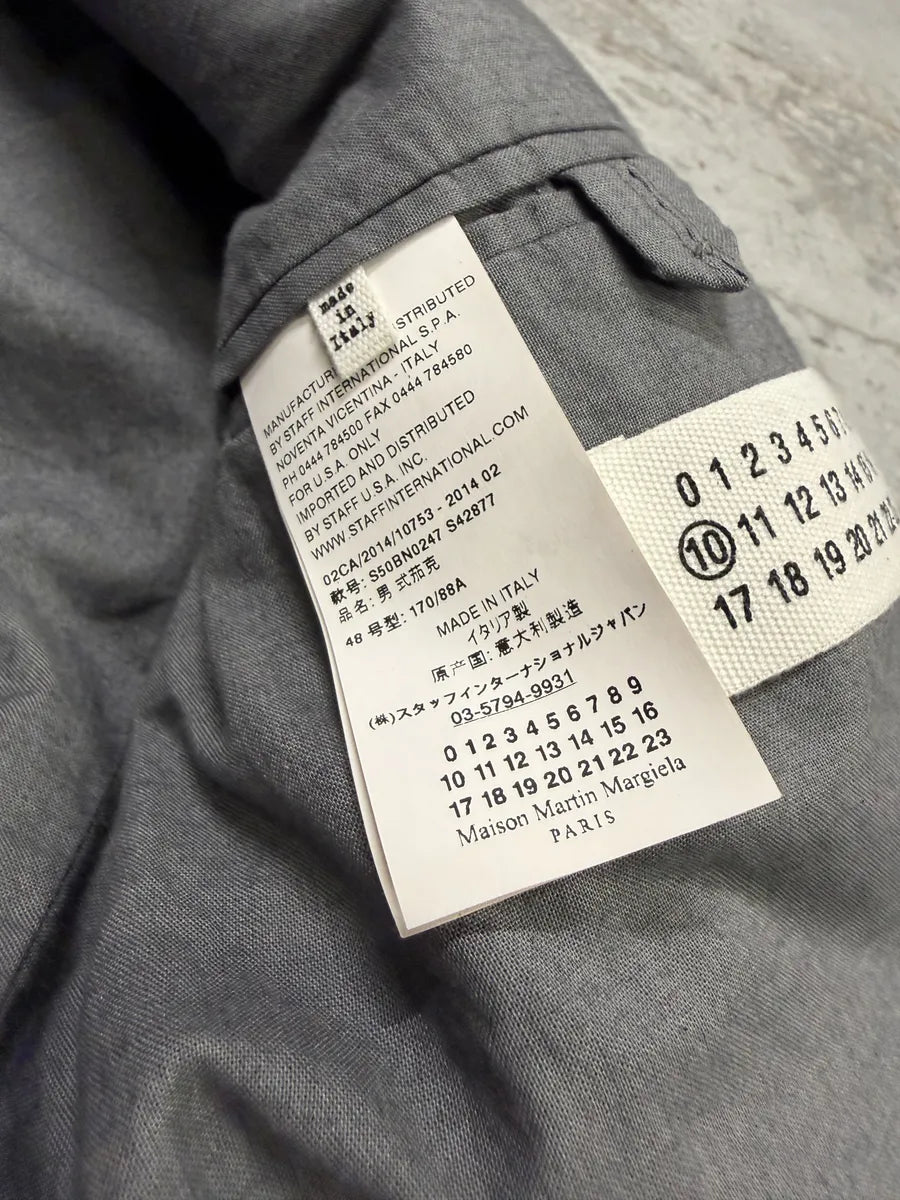 AW2014 Maison Margiela Black Waxed Wool Obscure Blazer Jacket KKwebfK 8