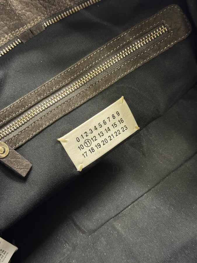 AW2014 Maison Margiela Grey Grained Leather Shoulder Bag xNsmiXP 13