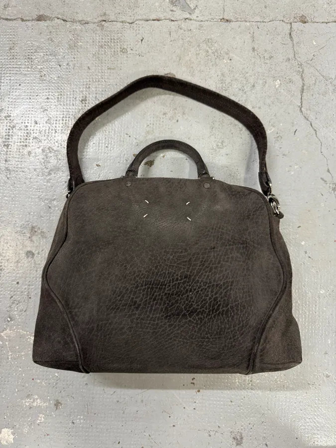 AW2014 Maison Margiela Grey Grained Leather Shoulder Bag xNsmiXP 3