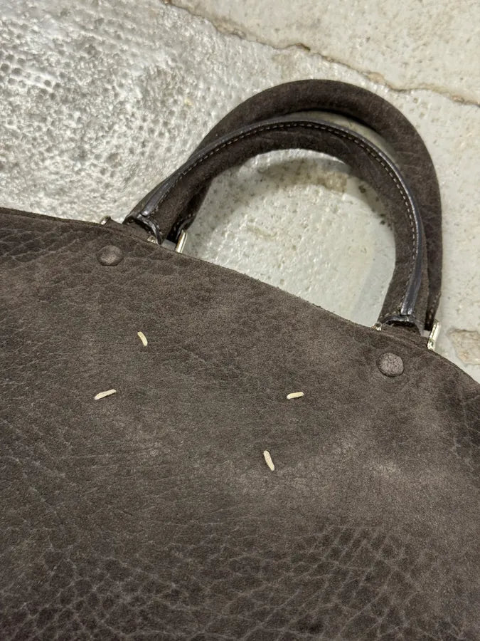 AW2014 Maison Margiela Grey Grained Leather Shoulder Bag xNsmiXP 5