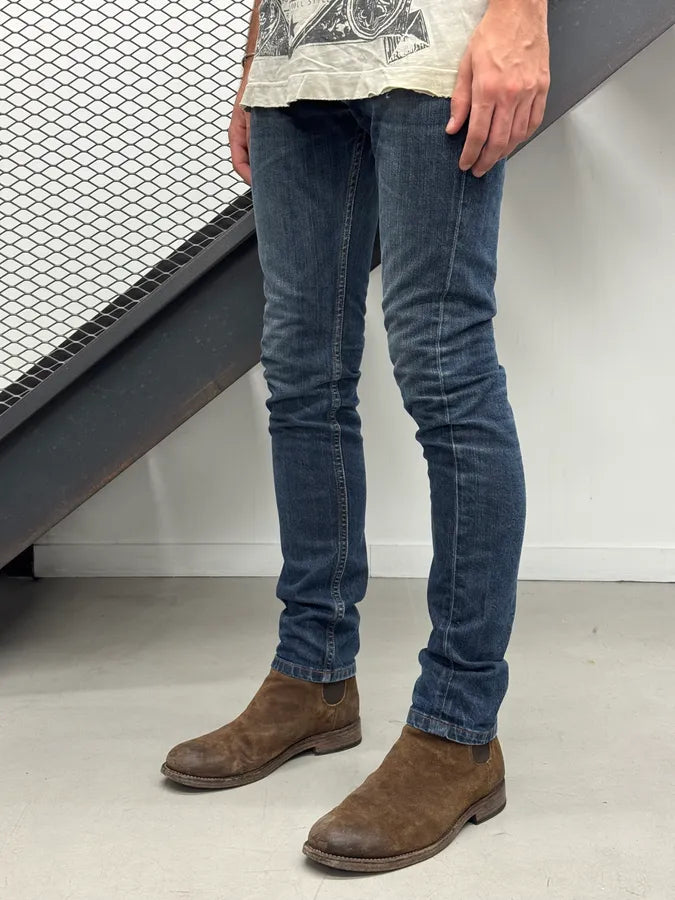 AW2014 Maison Margiela Slim Navy Denim Jeans mFZIXRe 2