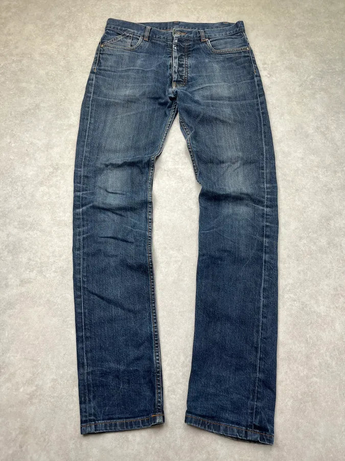 AW2014 Maison Margiela Slim Navy Denim Jeans mFZIXRe 4