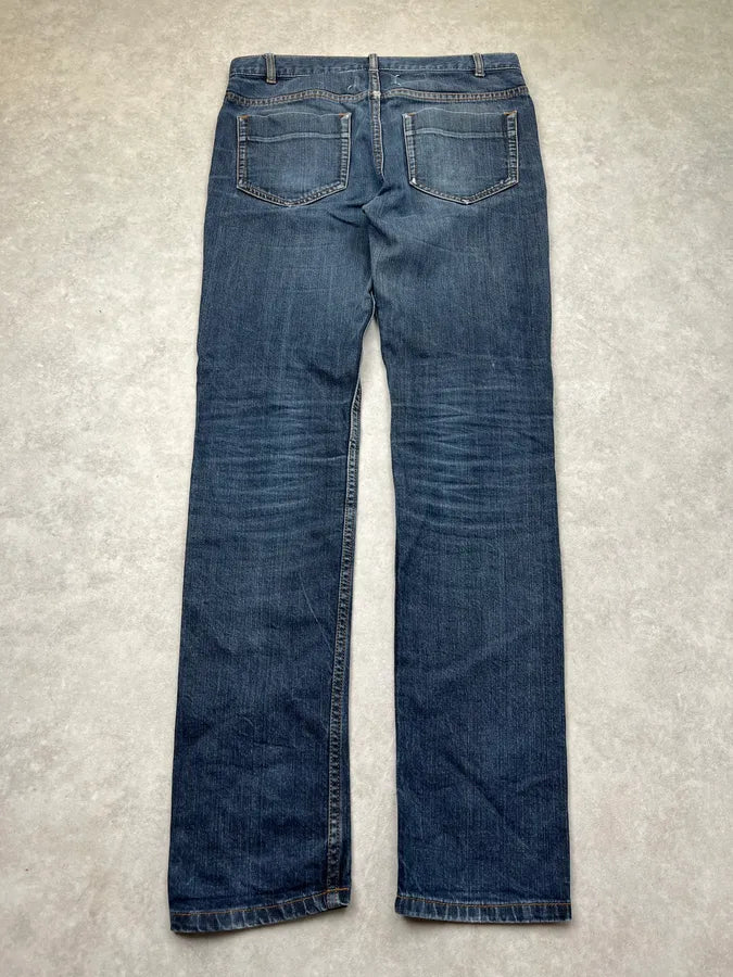 AW2014 Maison Margiela Slim Navy Denim Jeans mFZIXRe 7