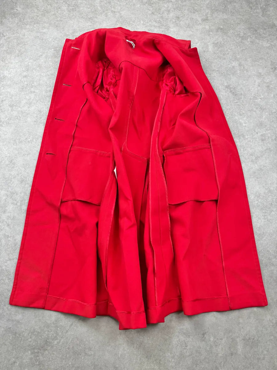 SS2014 Miu Miu Red Double-Breasted Coat YRFuZdG 7