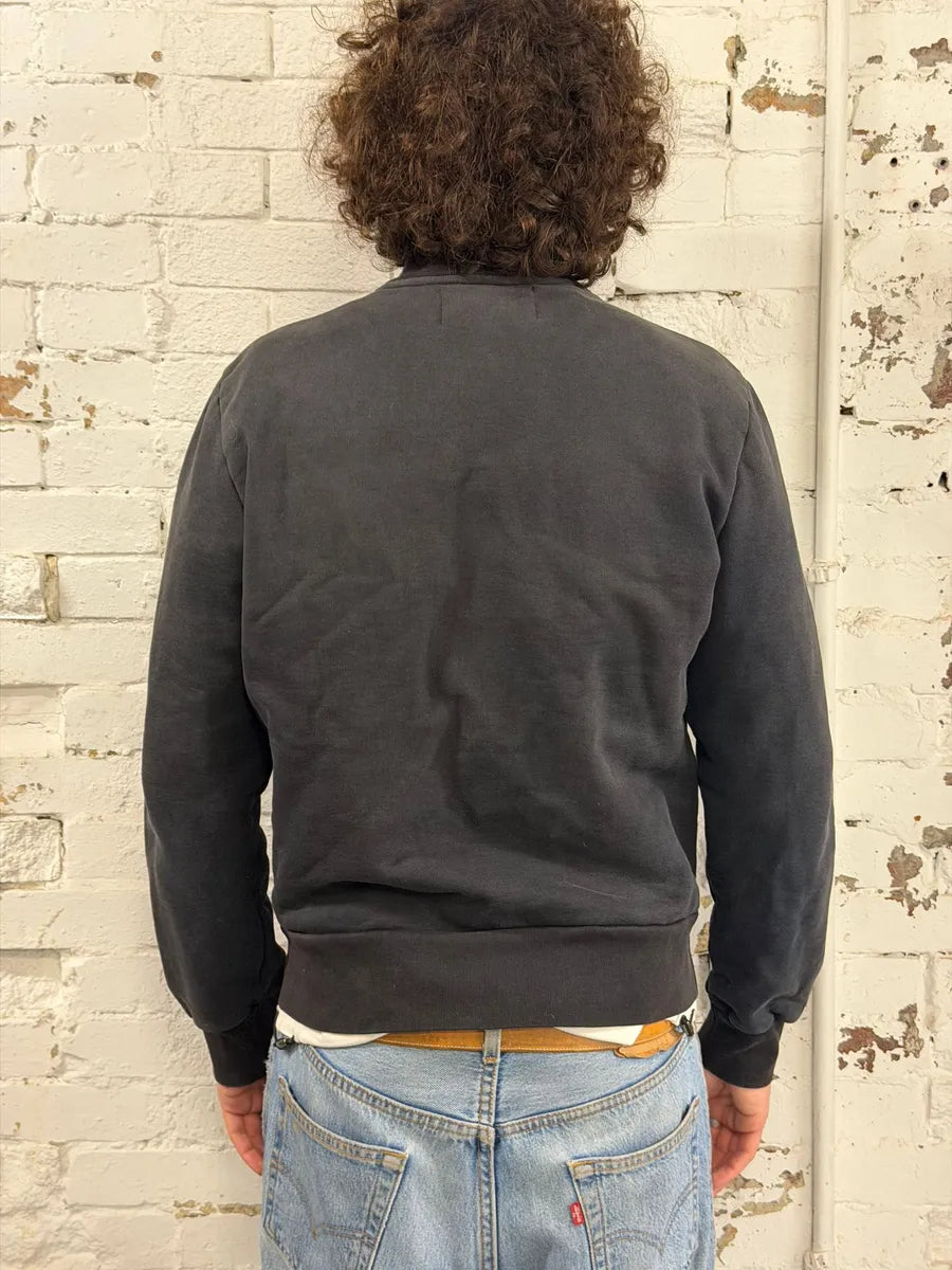 AW2014 Our Legacy Washed Black Zip-up Minimalist Sweater EJIePNx 2