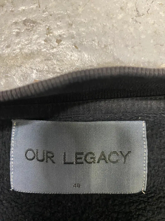 AW2014 Our Legacy Washed Black Zip-up Minimalist Sweater EJIePNx 6