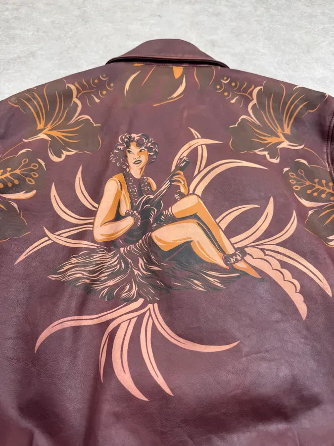 AW2014 Prada Bordeaux Exotic Women Leather Jacket hSDxlNh 8