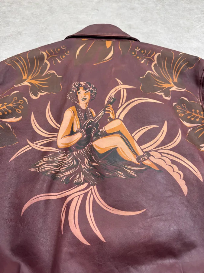 AW2014 Prada Bordeaux Exotic Women Leather Jacket hSDxlNh 8