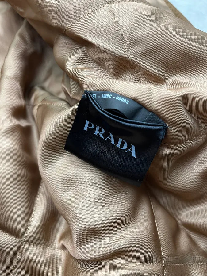 AW2014 Prada Camel Premium Leather Jacket SXRXyWH 10