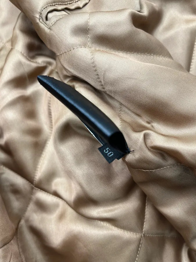 AW2014 Prada Camel Premium Leather Jacket SXRXyWH 12