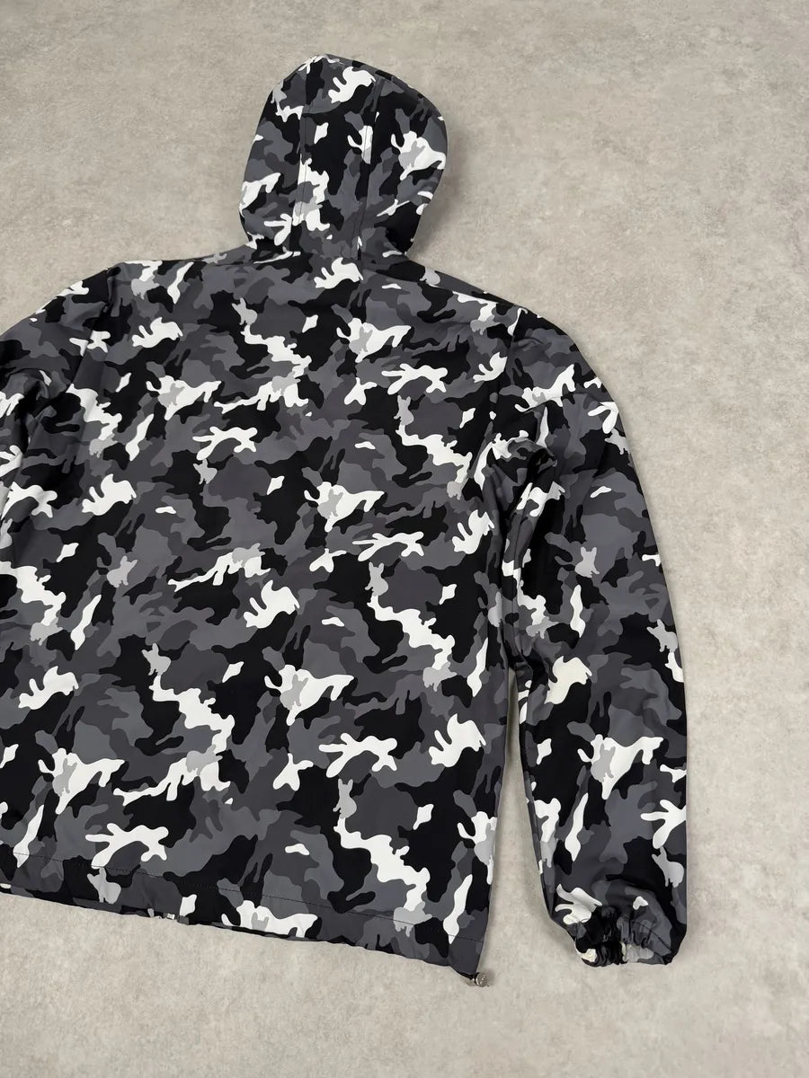 AW2014 Prada Camo Black & White Windbreaker Jacket coHcxle 11