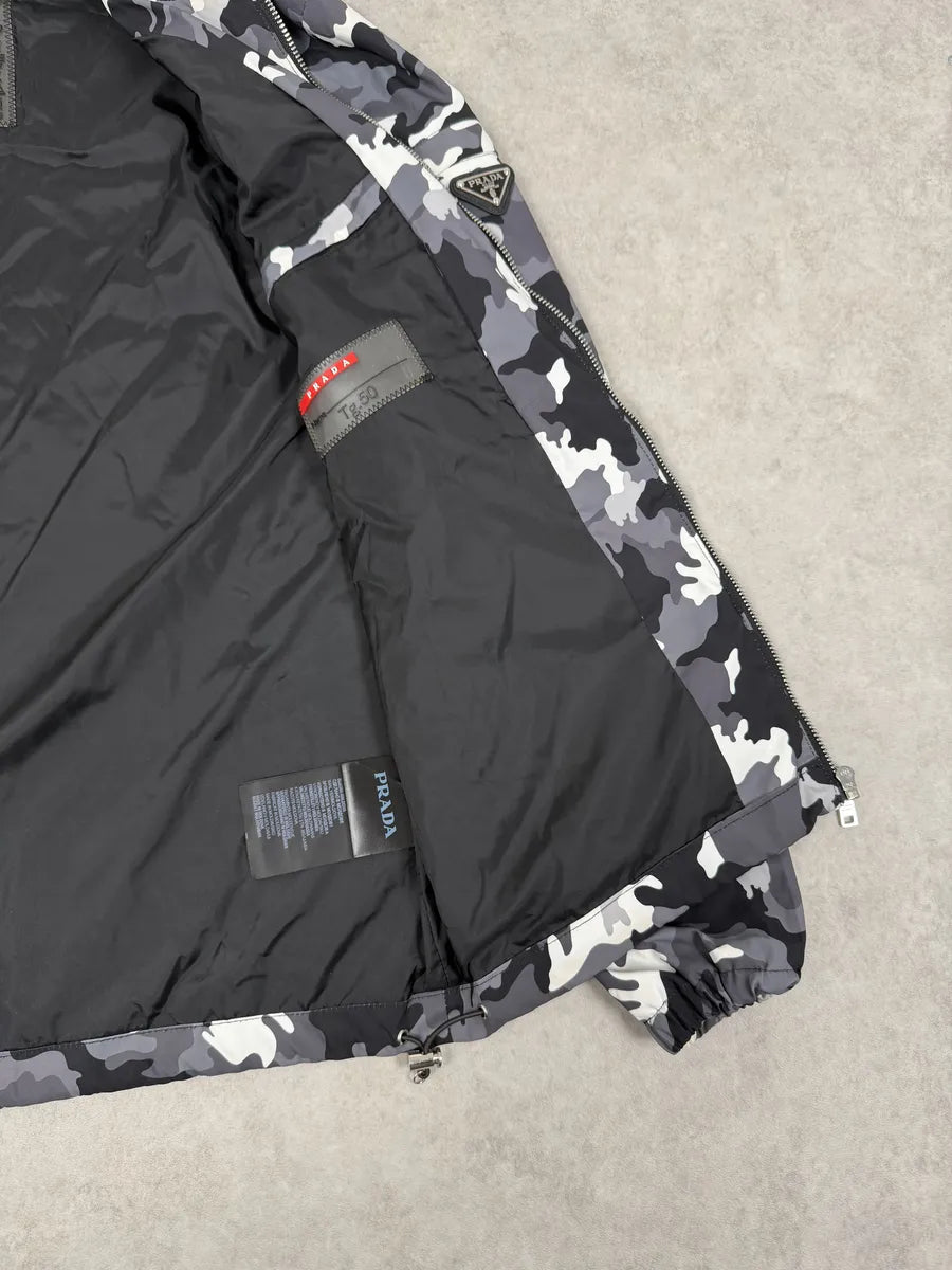 AW2014 Prada Camo Black & White Windbreaker Jacket coHcxle 14