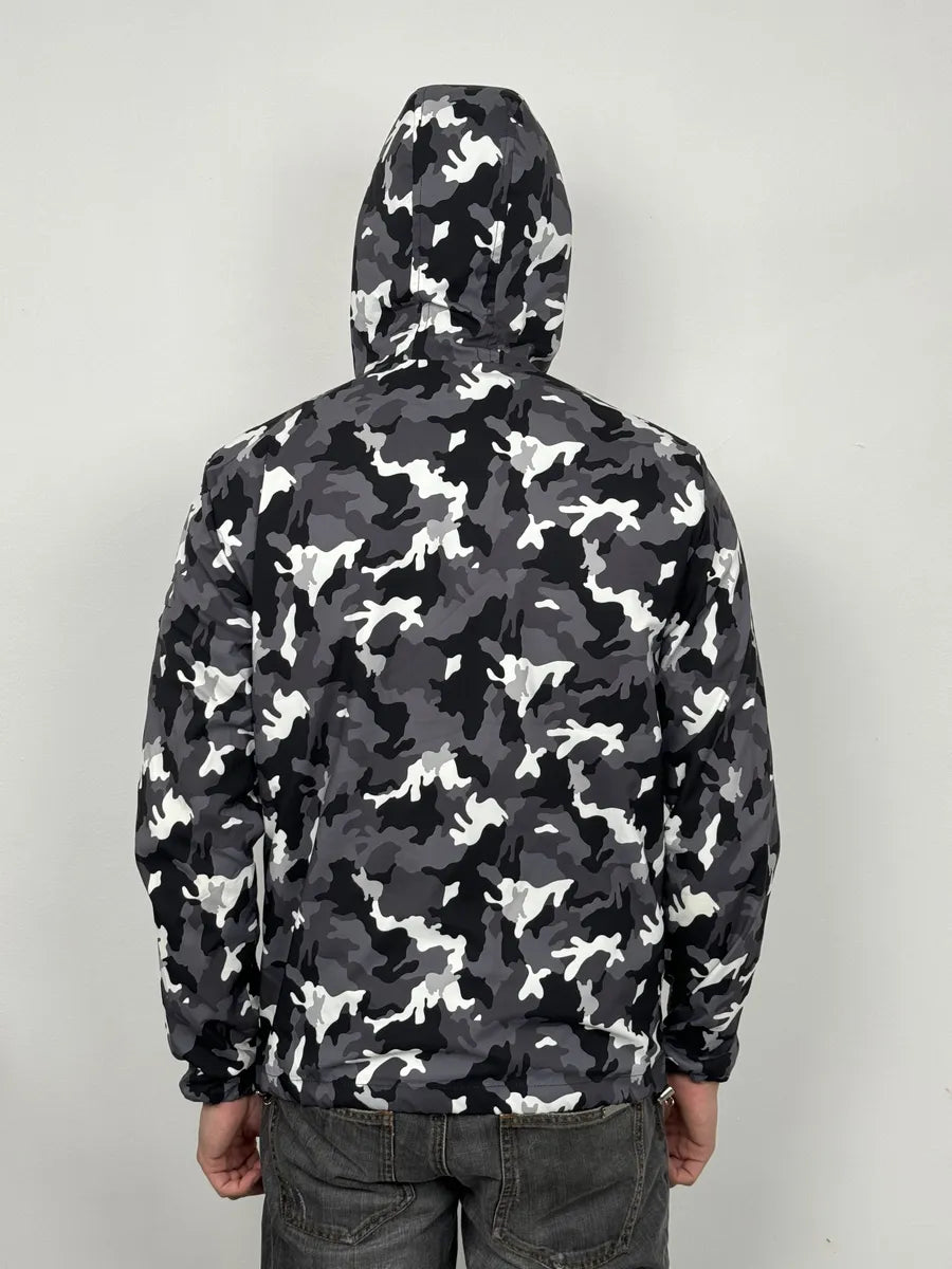 AW2014 Prada Camo Black & White Windbreaker Jacket coHcxle 2