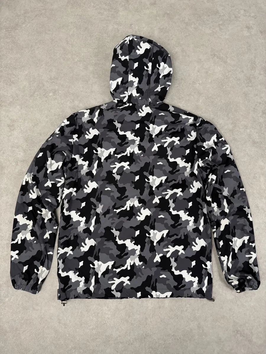 AW2014 Prada Camo Black & White Windbreaker Jacket coHcxle 4