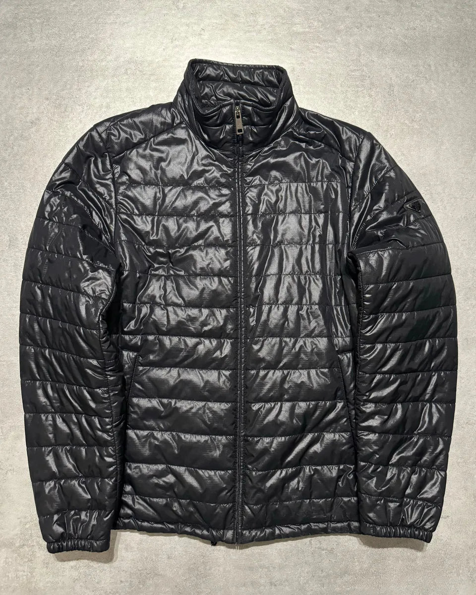 AW2014 Prada Light Black Emblematic Logo Puffy Jacket (L) 5
