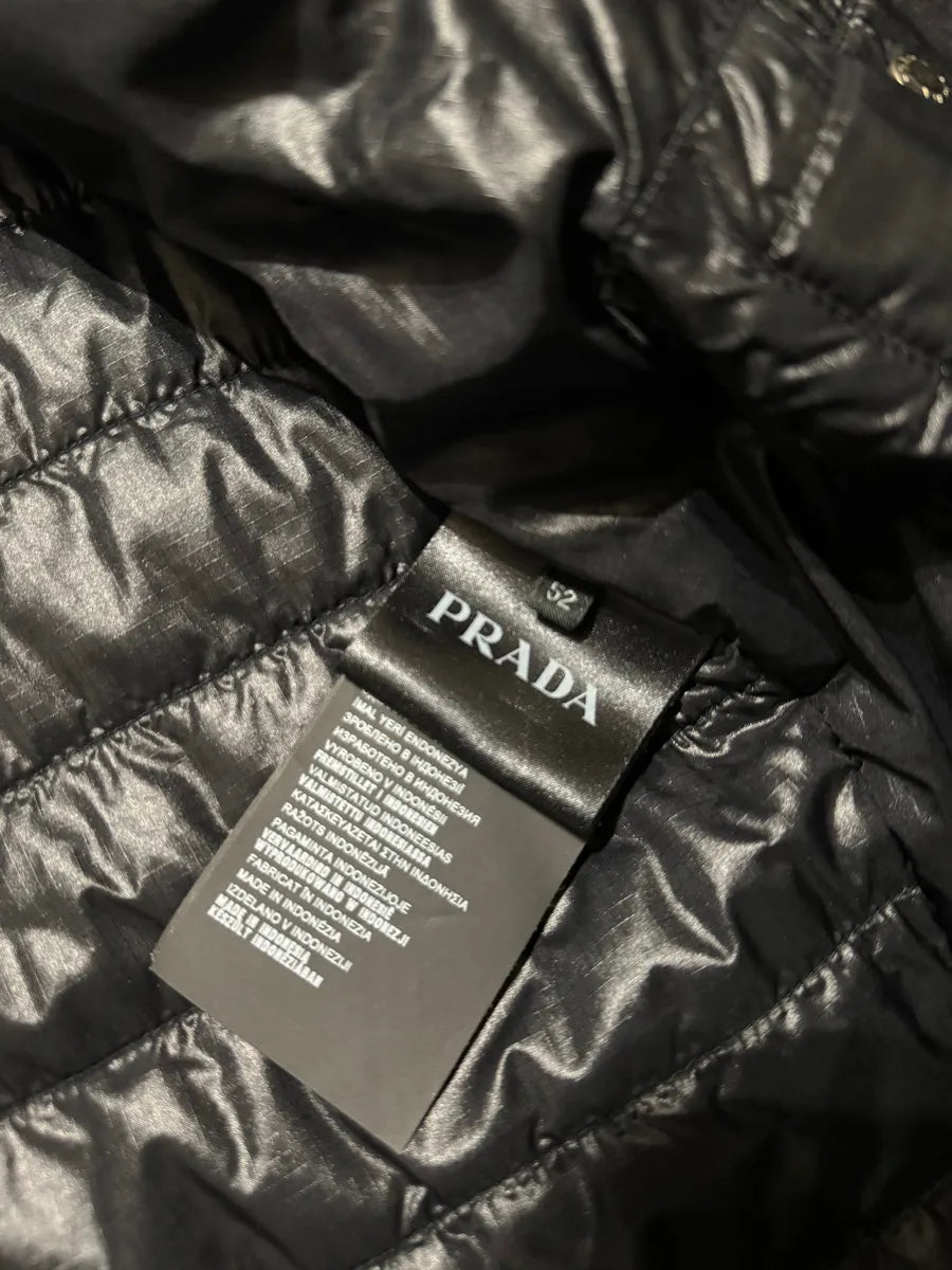 AW2014 Prada Light Black Emblematic Logo Puffy Jacket (L) 7