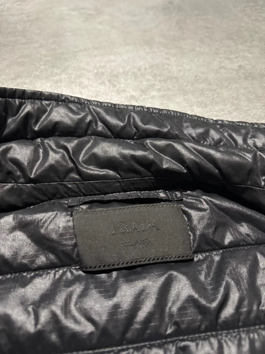 AW2014 Prada Light Black Emblematic Logo Puffy Jacket (L) 8