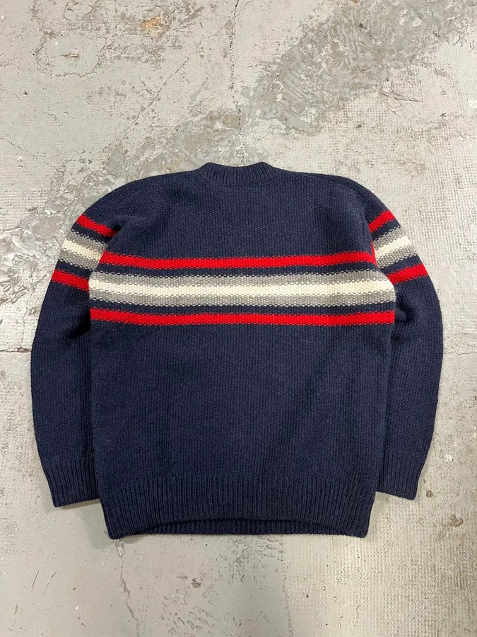 AW2014 Prada Navy Stripes Navy Wool Sweater EonTsZw 5