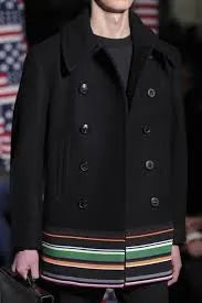 AW2014 Raf Simons Sterling Ruby Black Color Band Officer Buttoned Coat aRfhDKY 3