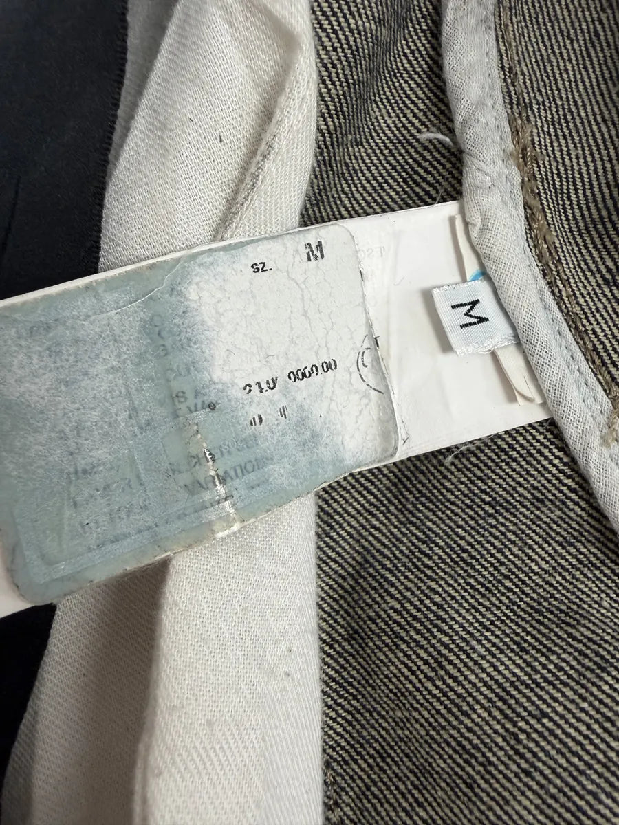 AW2014 Rick Owens Navy Brut Slave Asymmetrical Denim Jacket zUkEnTy 5